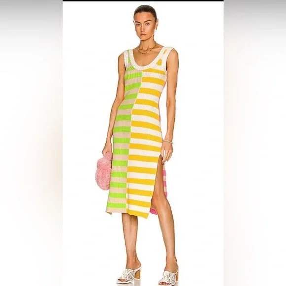 Brand new with tag Staud Seashore Dress in Capri Stripe Multi - Picture 8 of 11